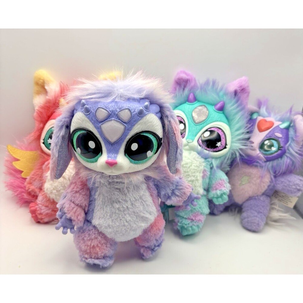 Lot of 4 Magic Mixies Crystal Interactive Plush Pet Only, UNTESTED